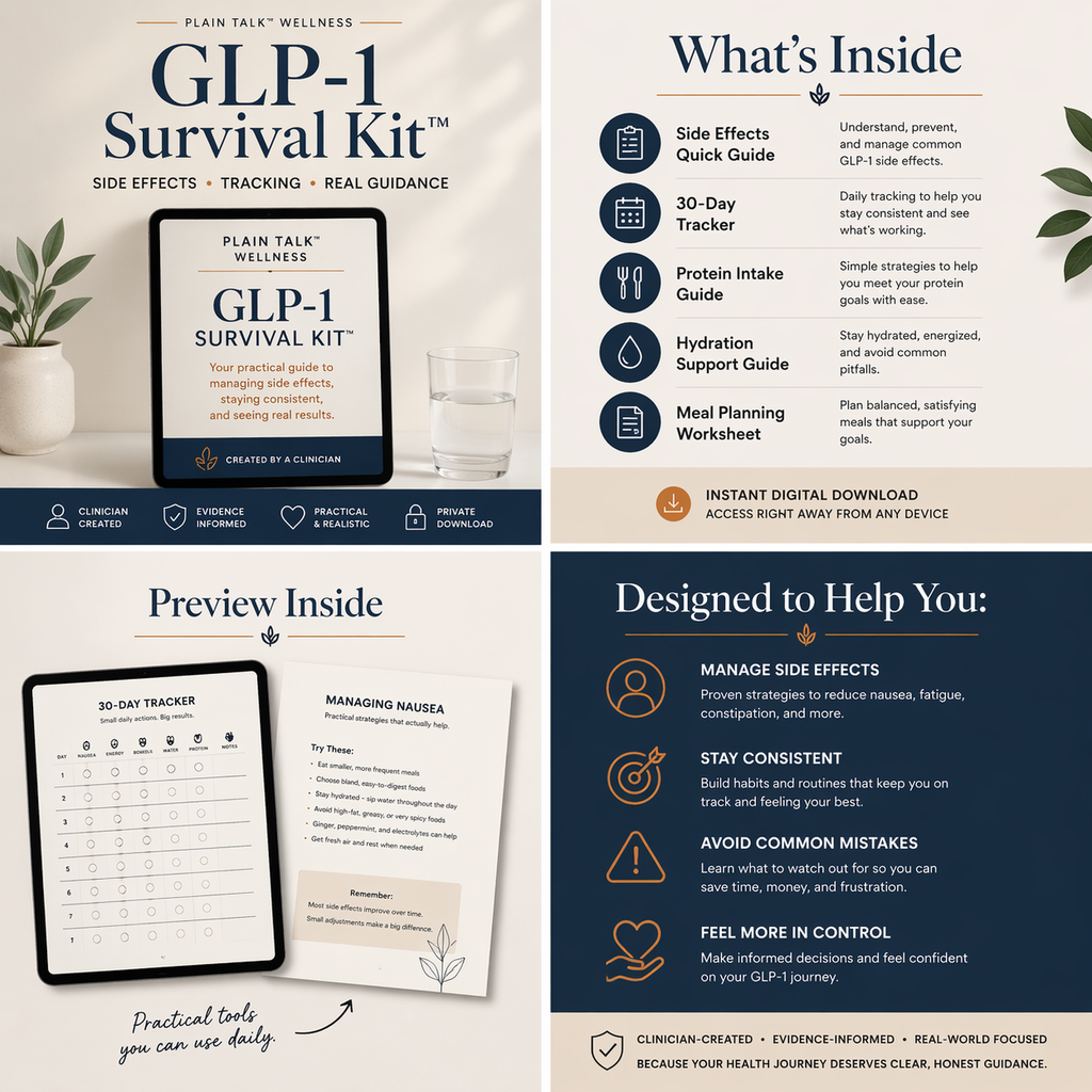 GLP-1 Survival Kit:  A Practical Guide to Managing Side Effects, Nutrition, and Long-Term Success
